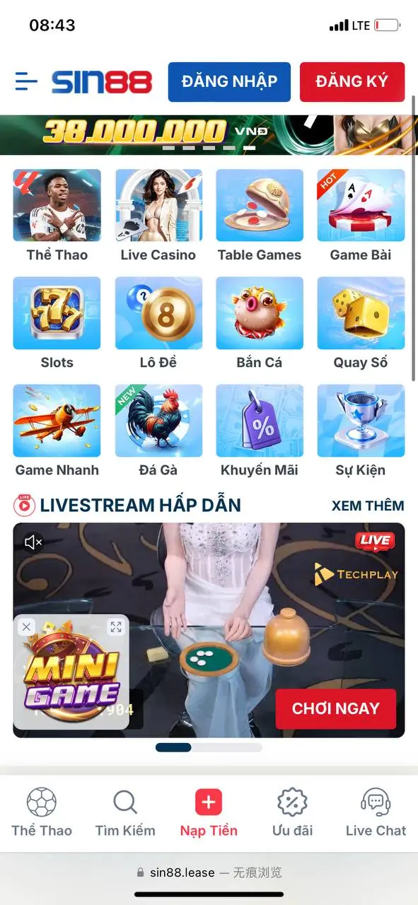 Ảnh giao diện SIN88 1