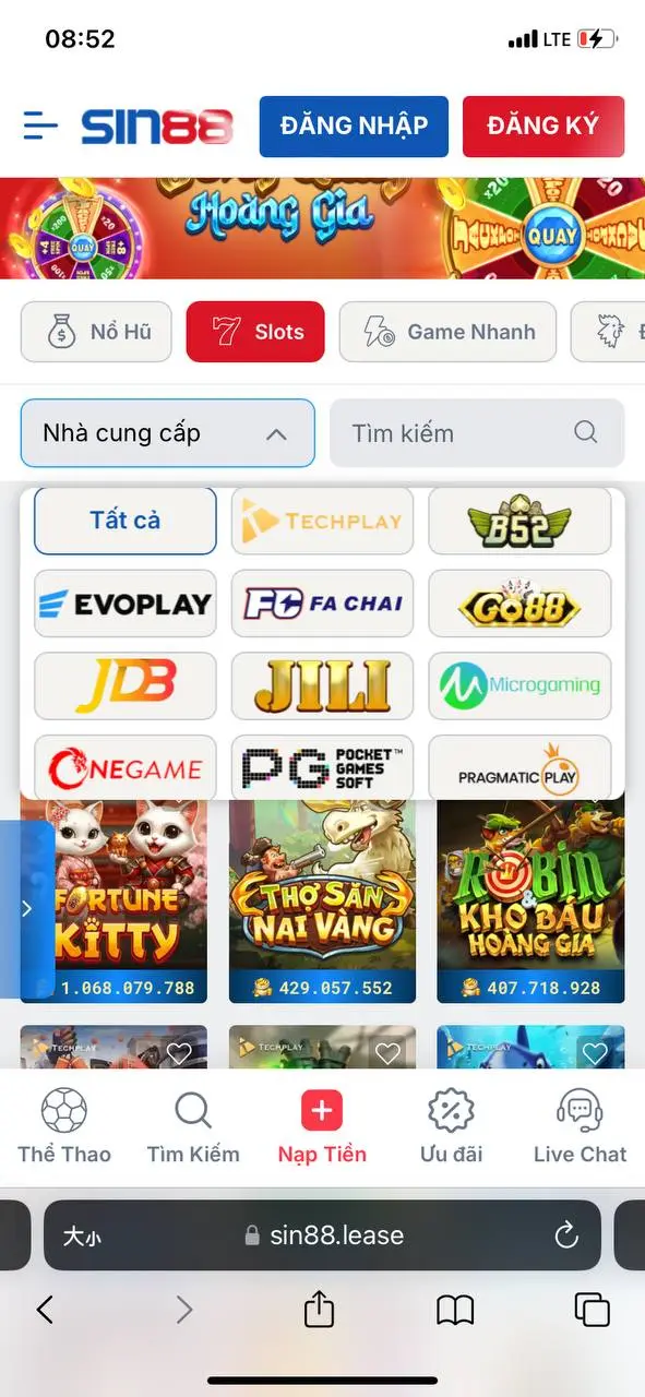 Ảnh giao diện SIN88 3